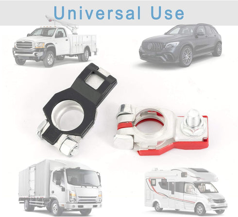 Premium Battery Terminal Connectors for Nissan, Positive and Negative 1 pair, Good Contact, Corrosion Resistance, Fits For 243407F000 243407F001...